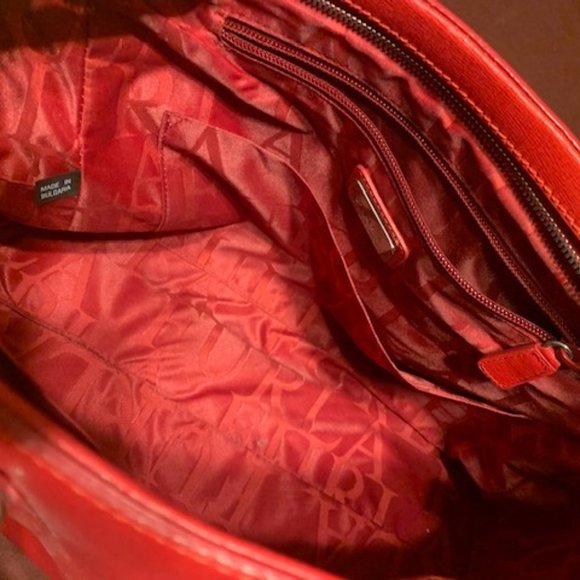 Furla red zipper closure bag - Picture 2 of 5